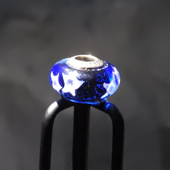 Pandora Genuine Blue Murano Glass Bead Starry Night Sky Charm - Picture 3 of 5
